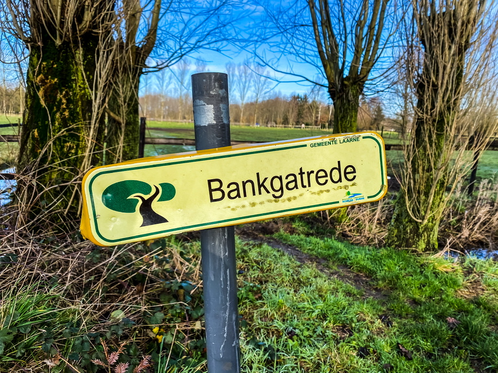 Naambord veldweg in Laarne