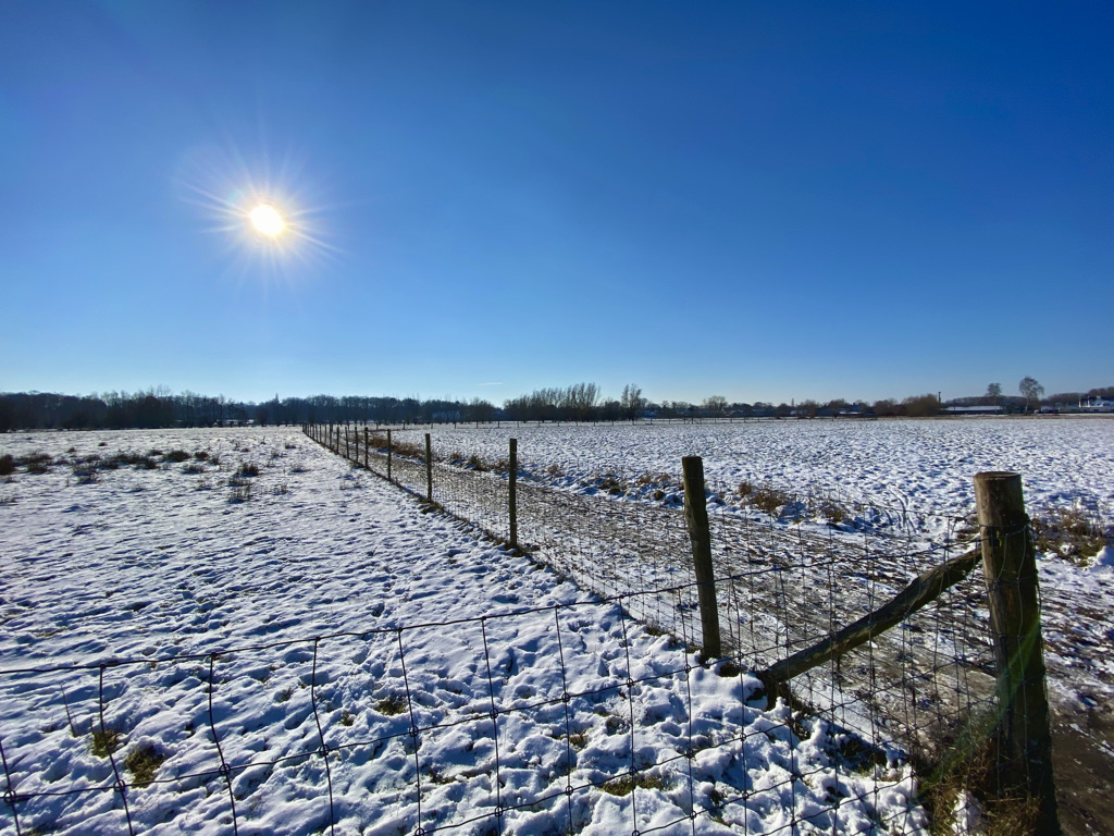 Latemse Meersen sneeuwlandschap