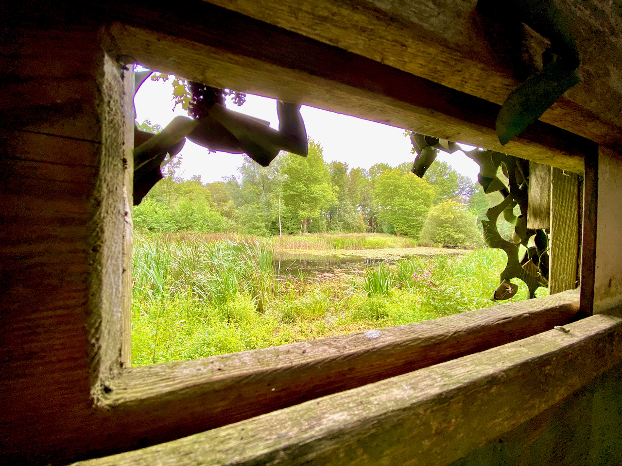 Gluurmuur op de Kruiskapel wandelroute in Eksaarde